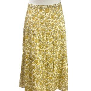 Antonio Melani Darla Yellow Floral Midi Skirt NWT; SZ 14